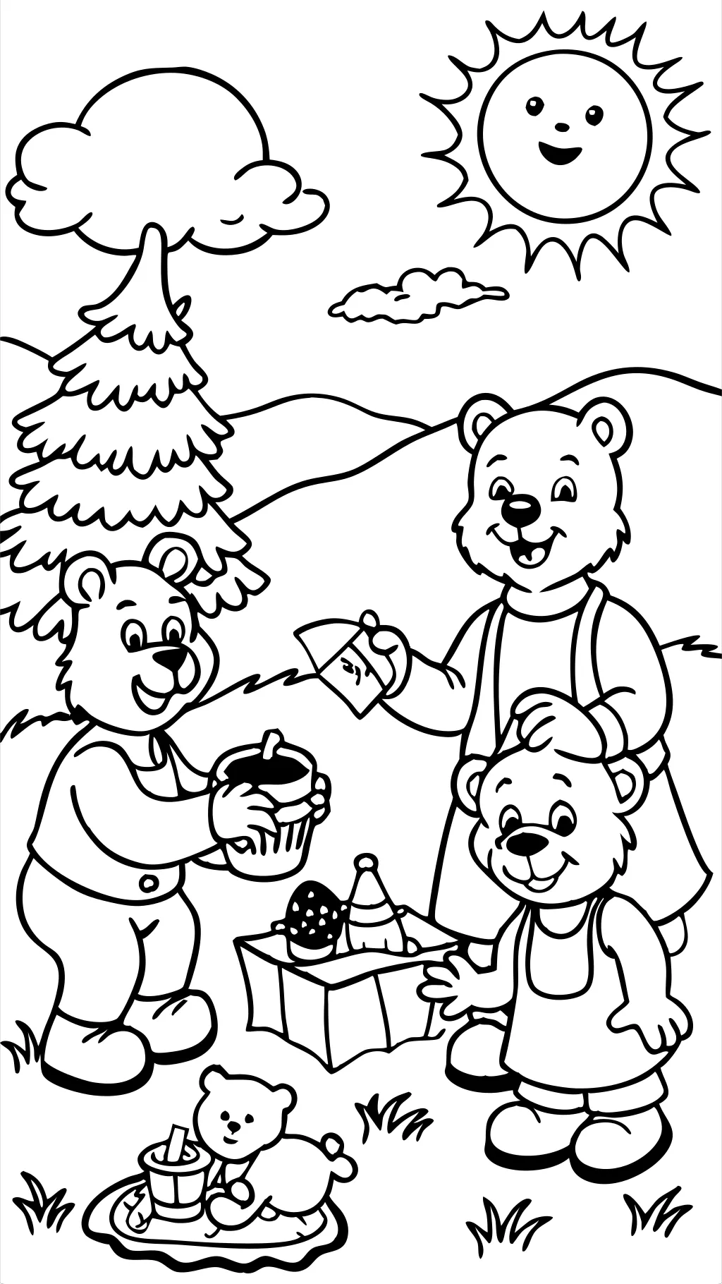 Páginas para colorear de Berenstain Bears